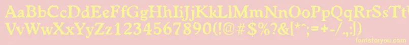WorcesterrandomBold Font – Yellow Fonts on Pink Background