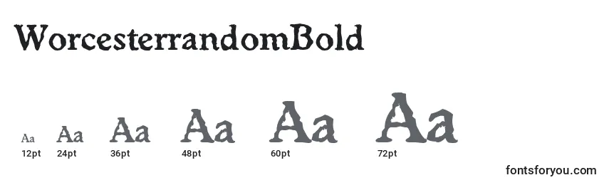 WorcesterrandomBold Font Sizes