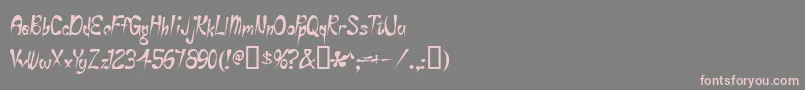 EyeRhyme Font – Pink Fonts on Gray Background
