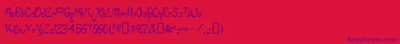 EyeRhyme Font – Purple Fonts on Red Background