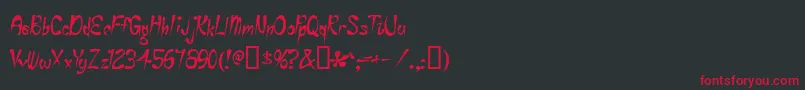 EyeRhyme Font – Red Fonts on Black Background