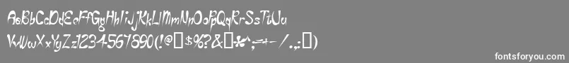 フォントEyeRhyme – 灰色の背景に白い文字