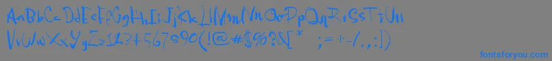 Шрифт Pia2tz – синие шрифты на сером фоне