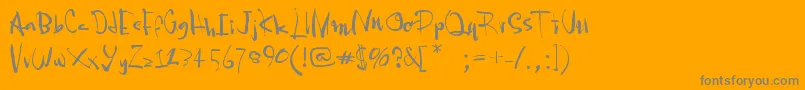 Pia2tz Font – Gray Fonts on Orange Background