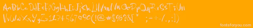 Pia2tz Font – Pink Fonts on Orange Background