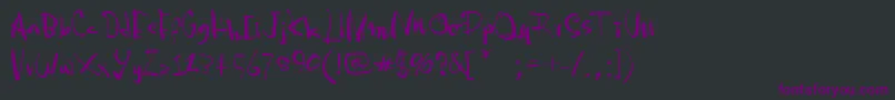 Pia2tz Font – Purple Fonts on Black Background