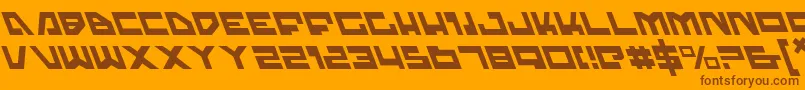Trajial Font – Brown Fonts on Orange Background