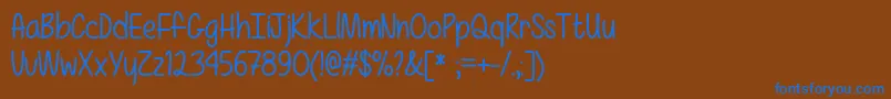 Шрифт MfReallyAwesome – синие шрифты на коричневом фоне