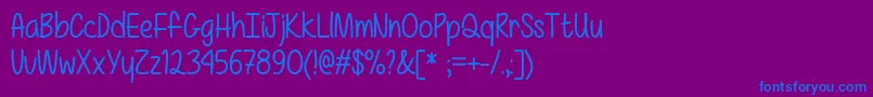 Шрифт MfReallyAwesome – синие шрифты на фиолетовом фоне