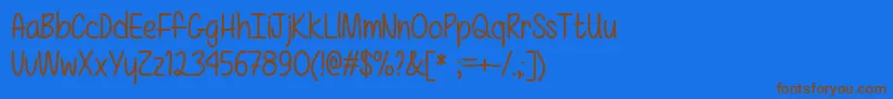 MfReallyAwesome Font – Brown Fonts on Blue Background