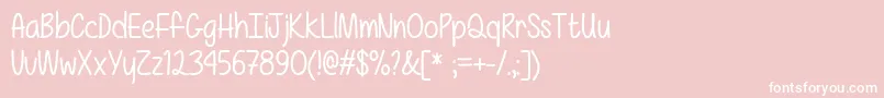MfReallyAwesome-fontti – valkoiset fontit vaaleanpunaisella taustalla
