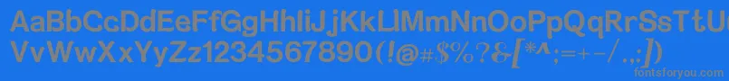 Czcionka DouxMedium – szare czcionki na niebieskim tle