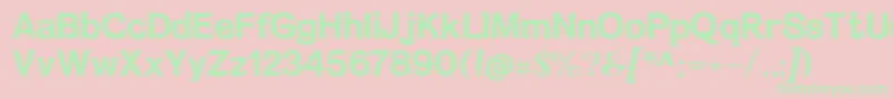 DouxMedium-Schriftart – Grüne Schriften auf rosa Hintergrund