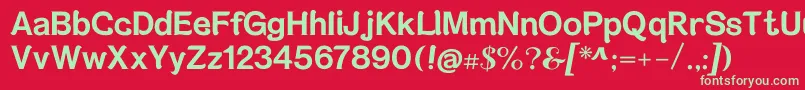 DouxMedium Font – Green Fonts on Red Background