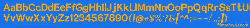 DouxMedium Font – Orange Fonts on Blue Background