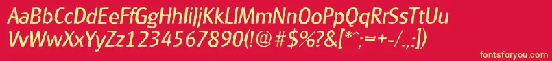 GlasgowantiqueItalic Font – Yellow Fonts on Red Background