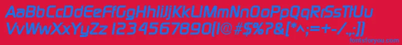 fuente DigitalBoldItalic – Fuentes Azules Sobre Fondo Rojo