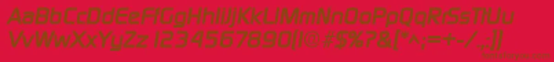 Шрифт DigitalBoldItalic – коричневые шрифты на красном фоне