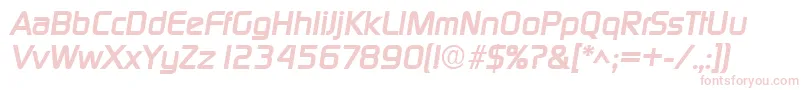 DigitalBoldItalic Font – Pink Fonts on White Background