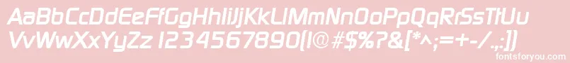 fuente DigitalBoldItalic – Fuentes Blancas Sobre Fondo Rosa