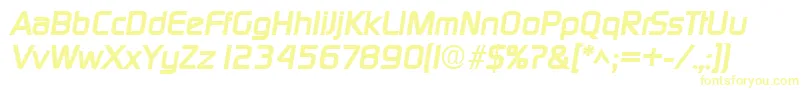 Шрифт DigitalBoldItalic – жёлтые шрифты