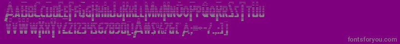 フォントHeroesassemblegrad – 紫の背景に灰色の文字