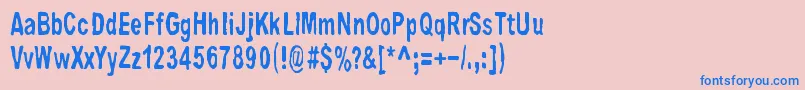 BigBubu Font – Blue Fonts on Pink Background