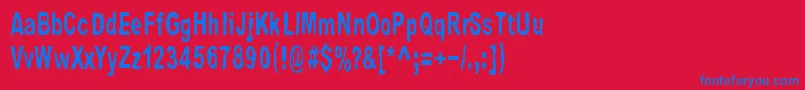 BigBubu Font – Blue Fonts on Red Background