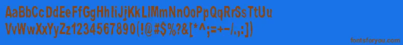 BigBubu Font – Brown Fonts on Blue Background
