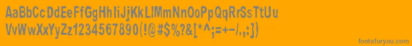 BigBubu Font – Gray Fonts on Orange Background