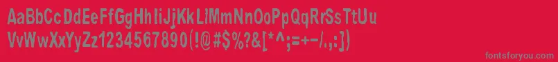 フォントBigBubu – 赤い背景に灰色の文字