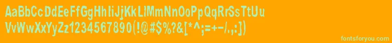 BigBubu Font – Green Fonts on Orange Background