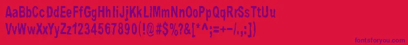 BigBubu Font – Purple Fonts on Red Background