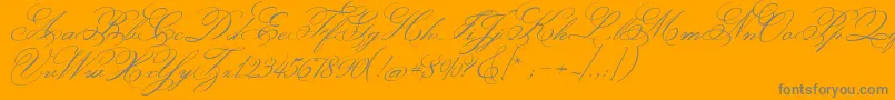 MonsieurLaDoulaise Font – Gray Fonts on Orange Background