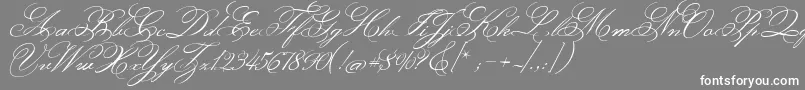 MonsieurLaDoulaise-Schriftart – Weiße Schriften auf grauem Hintergrund