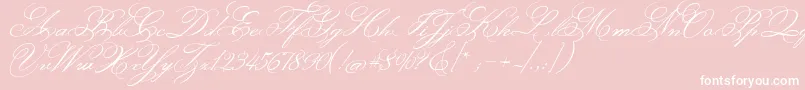 MonsieurLaDoulaise Font – White Fonts on Pink Background
