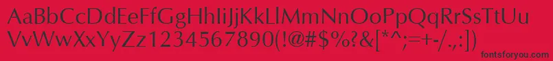 OptimumRoman Font – Black Fonts on Red Background