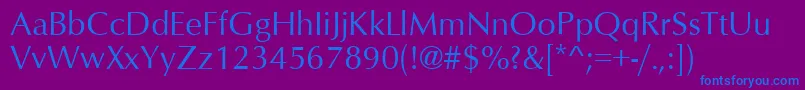 OptimumRoman Font – Blue Fonts on Purple Background