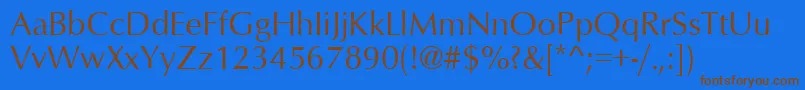 Подробнее о шрифте OptimumRoman Шрифт OptimumRoman – коричневые шрифты на синем фоне