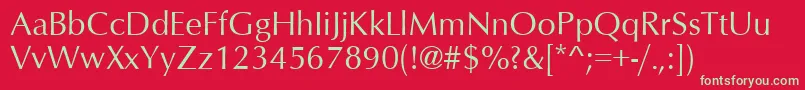 OptimumRoman Font – Green Fonts on Red Background