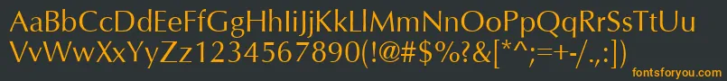 フォントOptimumRoman – 黒い背景にオレンジの文字