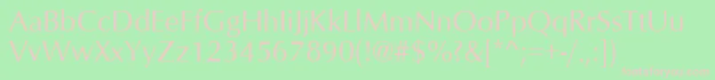 OptimumRoman Font – Pink Fonts on Green Background