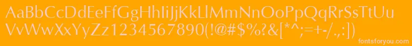 OptimumRoman Font – Pink Fonts on Orange Background