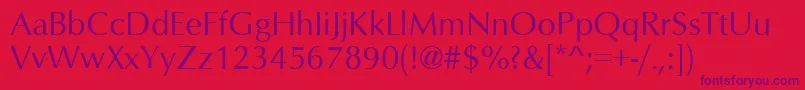 OptimumRoman Font – Purple Fonts on Red Background