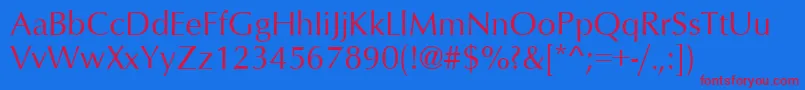 OptimumRoman Font – Red Fonts on Blue Background