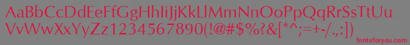 フォントOptimumRoman – 赤い文字の灰色の背景