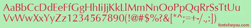 OptimumRoman Font – Red Fonts on Green Background