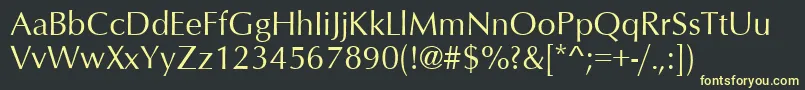 OptimumRoman Font – Yellow Fonts on Black Background