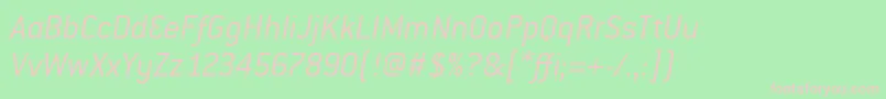Шрифт ConduitItcLightItalic – розовые шрифты на зелёном фоне
