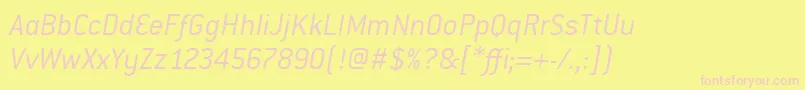 ConduitItcLightItalic Font – Pink Fonts on Yellow Background